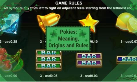 pokies definition|Pokies – Meaning, Origin, Usage .